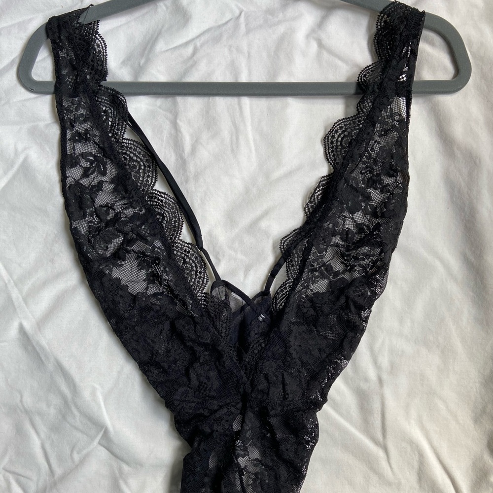 Black lacy lingerie